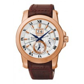 Bracelet de montre Seiko 7D56-0AB0 / L0C8012P0 / SNP096P1 Cuir Brun 21mm